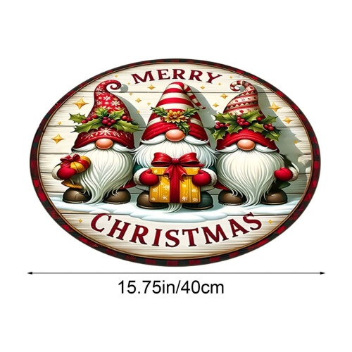 Christmas Round Carpet 40cm Polyester Holiday Mat 2