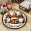 Christmas Round Carpet 40cm Polyester Holiday Mat 4