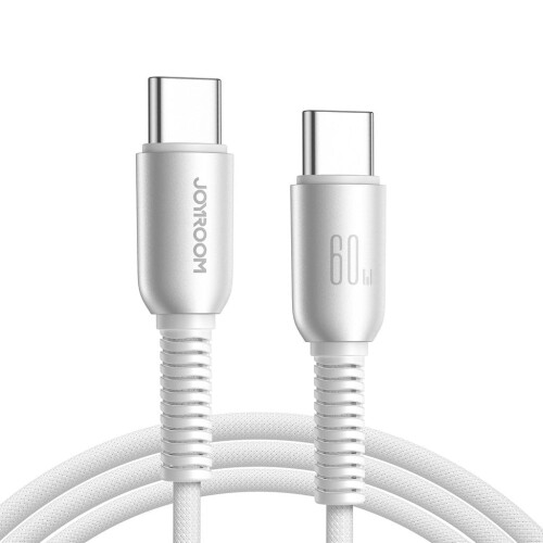 Joyroom USB-C-zu-USB-C-Kabel, Schnellladefunktion 60 W, 1,2 m - Hellgrau