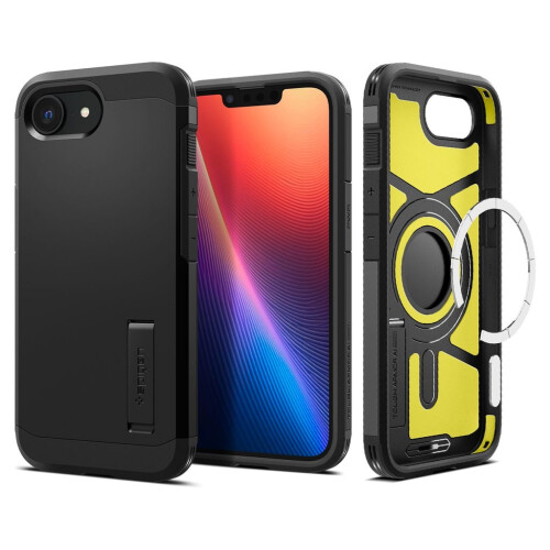 Spigen Tough Armor MagFit iPhone 16e Hülle - Schwarz