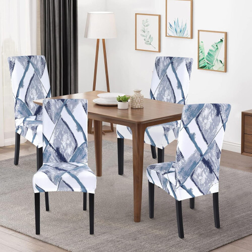 Stretch Dining Chair Covers Set of 4 – Polyester-Spandex, 1