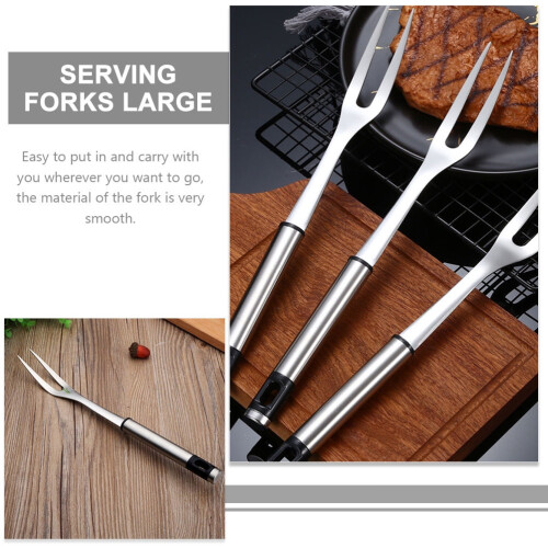 Stainless Steel BBQ Fork 29.5 cm Silver 1 Pack 1