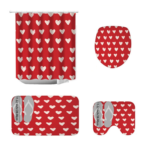 YingYouFu Valentine's Day 4-Piece Bathroom Set 1