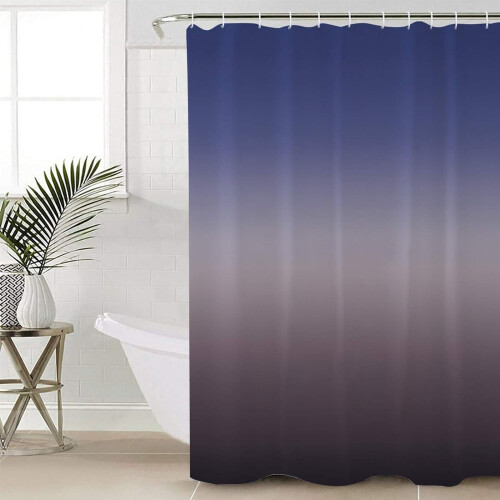 Purple Grey Gradient Shower Curtain 72x72 in Polyester 2