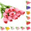 10pcs Realistic Artificial Tulips PU 34cm Purple 2