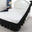 Polyester Bed Skirt Queen 15 Inch Drop Black 5