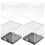 4-Piece Clear Square Plastic Storage Box Set 4