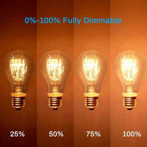 A19 Edison Bulbs Amber Warm Glow Dimmable E26 6 Pack 2