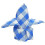 BalsaCircle Blue & White Gingham Polyester Napkins 15" x 3