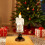 Flameless Snowball Candle 16cm Rotating Water Glitter LED 5