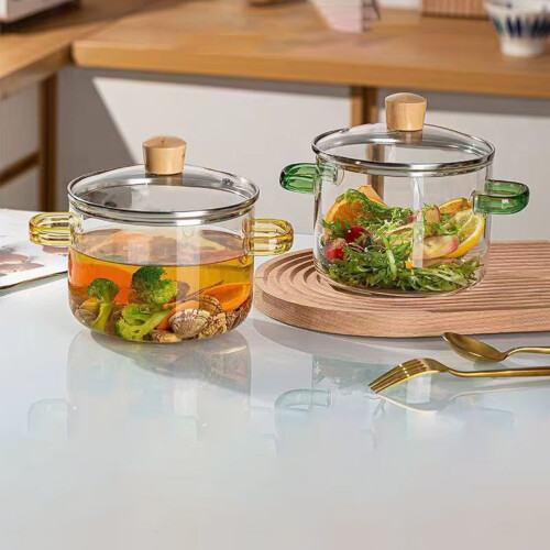 Borosilicate Glass Saucepan with Lid 1.5L 2