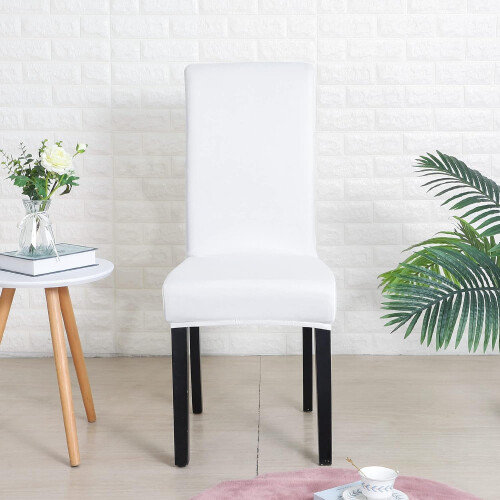 Stretch Dining Chair Covers Set of 6 – White, Machine 2
