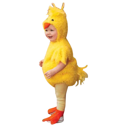 Conjunto de macacão com capuz, calça e mangas para os pés com tema de galinha. 2