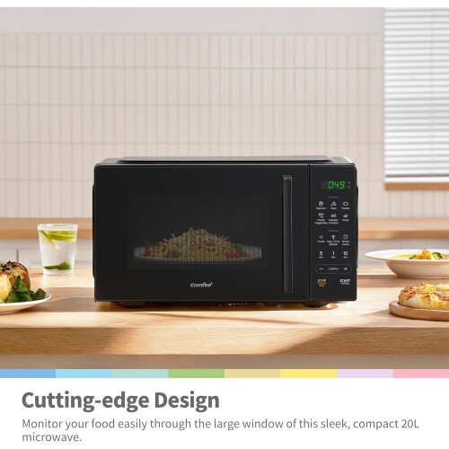 COMFEE' 20L Digital Microwave Oven, 700W Compact Countertop Microwave with Inverter 2