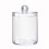 Pot de rangement rond transparent en coton avec couvercle 1