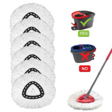 Set van 6 microvezel dweilkoppen 5,7" x 3,9"
