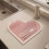 Heart-Shaped Kitchen Sink Drying Pad 30x30cm Pink 1