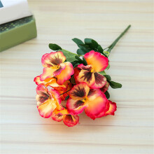 Outdoor Artificial Pansy Flowers - Orange, 11.8 x 3.9 in