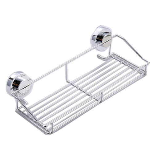 Stainless Steel Shower Shelf with Rotating Suction Cup
