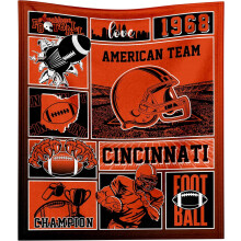 Couverture de football en flanelle douce et légère 152 x 127 cm