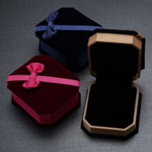 Bowknot Flannelette Jewelry Box 1pc
