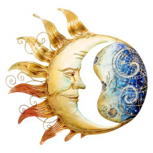 Metal Sun Wall Sculpture – Outdoor Indoor Decor, 30 cm