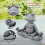 Meditating Frog Statue Resin Decor 1pc 1