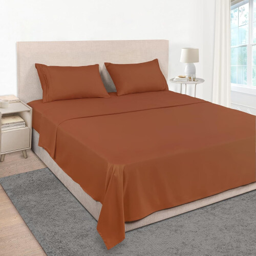 Queen Sheet Set 100% Microfiber 4-Piece Ivory