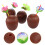 Set of 4 Coconut-Shaped PP Drinking Cups 1
