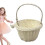 Mini Woven Flower Basket 8 x 5 cm White Plastic Wedding 1