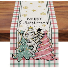Christmas Table Runner 13 x 72 in Cotton Linen