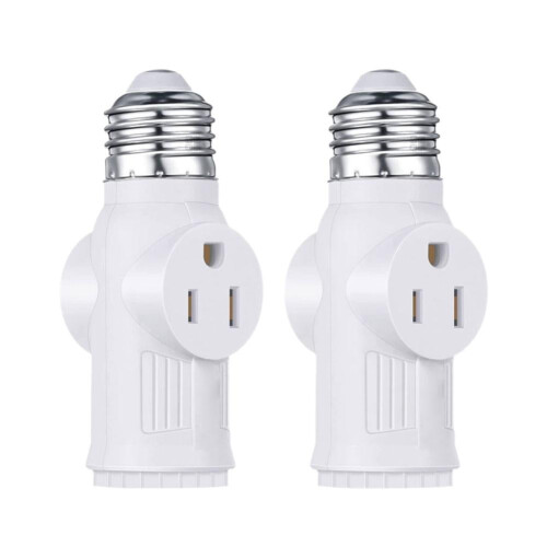 Adapter gniazda żarówki E26/E27 do bagnetu 2 szt.