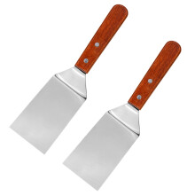 2-Piece Stainless Steel & Wood Spatulas