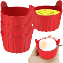 Silicone Egg Poacher Cups Non-Stick 6-Pack