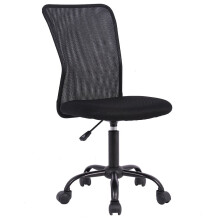 Chaise de bureau en maille noire réglable et confortable1