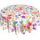 Floral Round Tablecloth 60 Inch Polyester 1