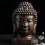 Mahogany Carved Tathagata Buddha Head Statue 1