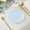 Round Plastic Salad Plates with Gold Rim - 10 Pack 1