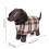 Modische karierte PU-Umhängetasche, hundeförmige-Beige 4