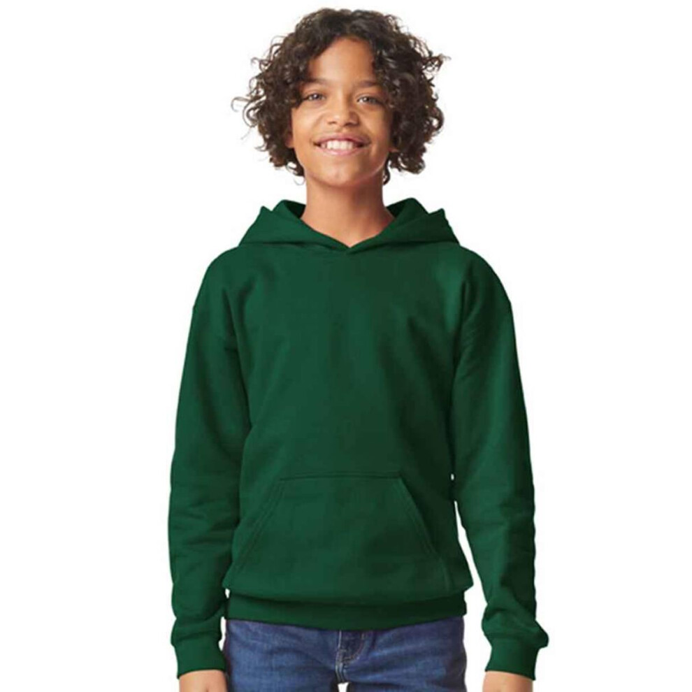 Gildan (S, Forest ) Childrens/Kids Fleece Midweight Hoodie Green