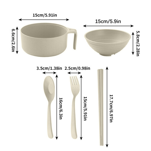 Ramen Bowl Set with Lid, Chopsticks & Spoon 2
