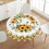 Sunflower Round Tablecloth 60 Inch Polyester 2