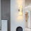 Acrylic Wall Light Gold 27x10cm Warm LED Sconce 5