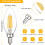 E12 Dimmable LED Candle Bulb 6W 3000K Clear 6-Pack 2
