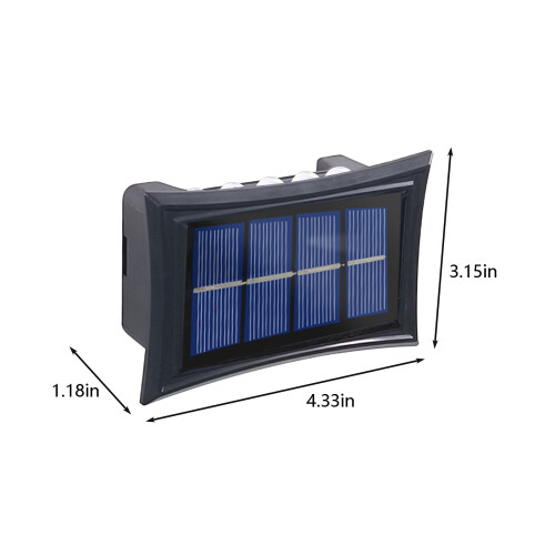 2er-Pack Solar-Außenwandleuchten, Schwarz, IP65 2