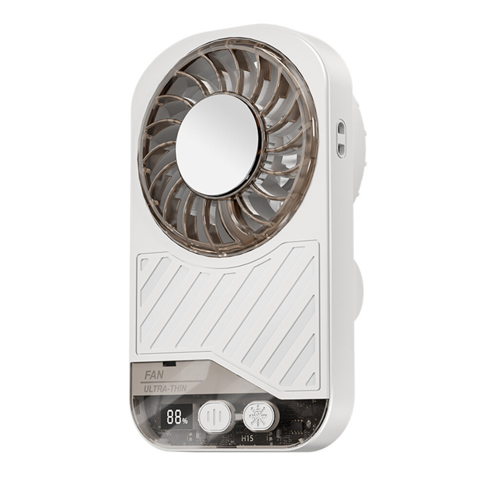 Portable Outdoor Handheld Fan 0-199 Speed Mini Cooling-White 7754003384546