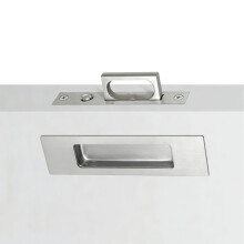 Quadratischer integrierter Griff, stabile-Silber