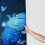 Butterfly Blue Shower Curtain Set with Hooks 3