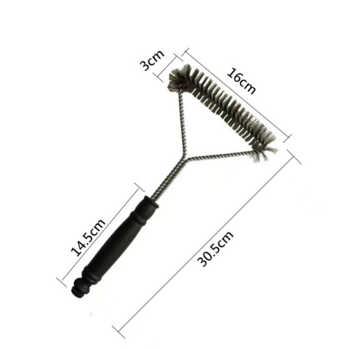 Escova de aço inoxidável para grelha, 30 cm (12 polegadas), para limpeza de churrasqueiras. 2