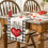 Valentine's Table Runner Heart Pattern Linen 13x47 in 5